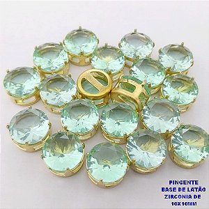 PINGENTE NO BRUTO PRONTO PARA O BANHO(POTE) PINGENTE BASE EM LATÃO E ZIRCONIA DE " 10X10MM " /VENDIDO POR UNIDADE) PESO 1GR - BRU28178