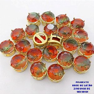 PINGENTE NO BRUTO PRONTO PARA O BANHO(POTE) PINGENTE BASE EM LATÃO E ZIRCONIA DE " 10X10MM " /VENDIDO POR UNIDADE) PESO 1GR - BRU28185