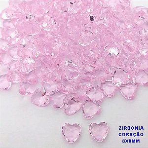 ACESSÓRIO NO BRUTO PRONTO PARA O BANHO (POTE) ZIRCÔNIA CORAÇÃO 8X8MM -VENDIDA POR UNIDADE - PESO 0,04GR - BRU28264