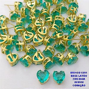 BRINCO NO BRUTO PRONTO PARA O BANHO (POTE) BASE 100% LATÃO CORAÇÃO 8X8MM - PESO 1.1GR - BRU28279
