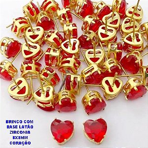 BRINCO NO BRUTO PRONTO PARA O BANHO (POTE) BASE 100% LATÃO CORAÇÃO 8X8MM - PESO 1.1GR - BRU28282
