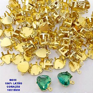 BASE NO BRUTO PRONTO PARA O BANHO (POTE) BASE 100% LATÃO CORAÇÃO 10X10MM ( VENDIDA POR UNIDADE) - PESO 0,03GR - BRU28284