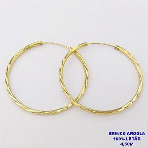 BRINCO NO BRUTO PRONTO PARA O BANHO(CX194)BRINCO DE AGOLA 100% LATÃO - TAMANHO 4,5CM - PESO 8.5GR - BRU28332