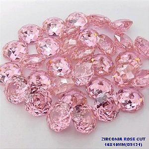 ACESSORIO NO BRUTO PRONTO PARA O BANHO (POTE)PEDRA DE (" ZIRCONIA GS121 " ROSE CUT 10X10MM ") ROSA DE 10X10MM / PESO 1.6GR - BRU28358