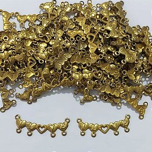 ACESSÓRIO NO BRUTO PRONTO PARA O BANHO - (3.1887A6) CANGA 5 CORAÇÕES LOVE 30MM - PESO TOTAL 0,8GR - BRU31000