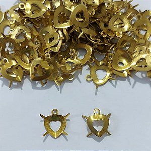 ACESSÓRIO NO BRUTO PRONTO PARA O BANHO - (3.1661A1) CHATÃO CORAÇÃO 10X10MM - PESO 0,4GR - BRU31001