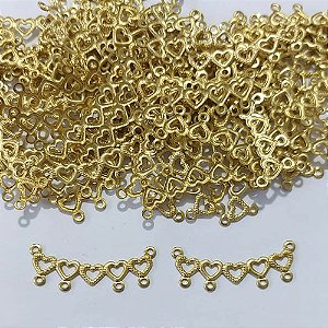 ACESSÓRIO NO BRUTO PRONTO PARA O BANHO - (3.2099A6) CANGA 5 CORAÇÕES 30MM - PESO 0,3GR - BRU31003