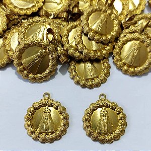 ACESSÓRIOS NO BRUTO PRONTO PARA O BANHO - (3213) MEDALHA NOSSA SRA APARECIDA 20MM - PESO 1,9GR - BRU31008