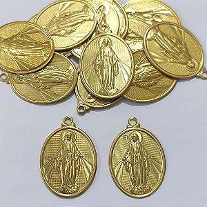 ACESSÓRIOS NO BRUTO PRONTO PARA O BANHO - (630) MEDALHA NOSSA SRA DAS GRAÇAS 24X30MM - PESO 2GR - BRU31010