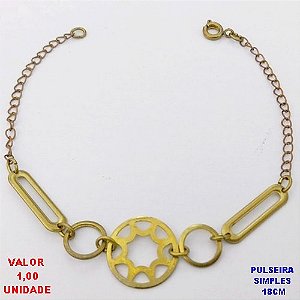 PULSEIRA NO BRUTO PRONTO PARA O BANHO( )PULSEIRA SIMPLES E DELICADA TAMANHO 18CM - PESO 2.1GR - BRU28409