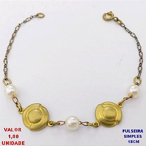 PULSEIRA NO BRUTO PRONTO PARA O BANHO( )PULSEIRA SIMPLES E DELICADA TAMANHO 18CM - PESO 1.8GR - BRU28410