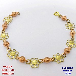 PULSEIRA NO BRUTO PRONTO PARA O BANHO( )PULSEIRA SIMPLES E DELICADA TAMANHO 18CM - PESO 1.8GR - BRU28411