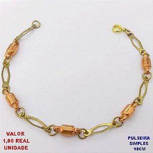 PULSEIRA NO BRUTO PRONTO PARA O BANHO( )PULSEIRA SIMPLES E DELICADA TAMANHO 18CM - PESO 1.8GR - BRU28412