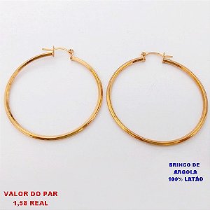 BRINCO NO BRUTO PRONTO PARA O BANHO(138 )BRINCO DE ARGOLA TAMANHO 4.5CM / PESO 4.9GR - BRU28423