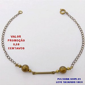 PULSEIRA NO BRUTO PRONTO PARA O BANHO (CX.120) - PULSEIRA SIMPLES E DELICADA - TAMANHO 18CM - PESO 1.4GR - BRU28451