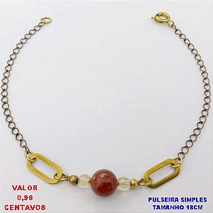 PULSEIRA NO BRUTO PRONTO PARA O BANHO (CX 104)PULSEIRA SIMPLES E DELICADA/ PESO 1,7GR - BRU28460