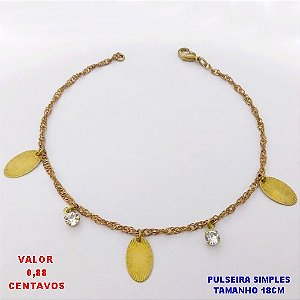 PULSEIRA NO BRUTO PRONTO PARA O BANHO (CX104 )PULSEIRA SIMPLES E DELICADA/ PESO 1.9GR - BRU28462