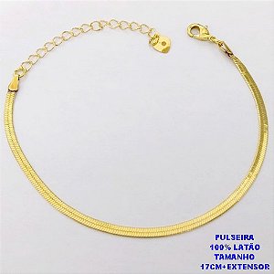 PULSEIRA NO BRUTO PRONTO PARA O BANHO(AV)(CX195 ) PULSEIRA DE FITA LARGURA 2,5MM-TAMANHO 2.2GR BRU28476