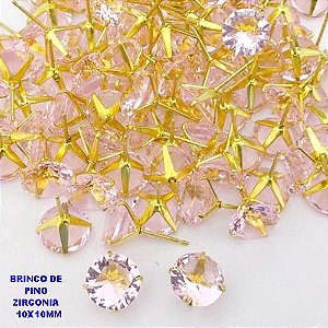 BRINCO NO BRUTO PRONTO PARA O BANHO(AV)(CX195 ) BRINCO DE PINO COM ZIRCONIA DE 10X10MM -PESO 1.6GR BRU28485