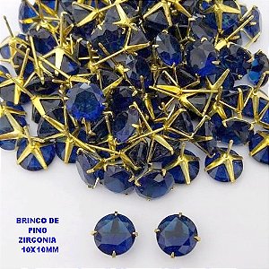 BRINCO NO BRUTO PRONTO PARA O BANHO(AV)(CX195 ) BRINCO DE PINO COM ZIRCONIA DE 10X10MM -PESO 1.6GR BRU28486