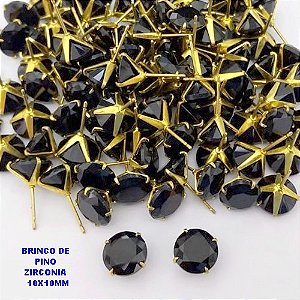 BRINCO NO BRUTO PRONTO PARA O BANHO(AV)(CX195 ) BRINCO DE PINO COM ZIRCONIA DE 10X10MM -PESO 1.6GR BRU28487