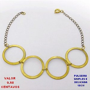 PULSEIRA NO BRUTO PRONTO PARA O BANHO (CX ) PULSEIRA SIMPLES E DELICADA -TAMANHO 18CM - PESO 2GR BRU28500