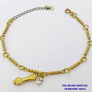 PULSEIRA NO BRUTO PRONTO PARA O BANHO(CX.127) - PULSEIRA SIMPLES E DELICADA 100% LATÃO - PESO TOTAL 3.9GR - BRU29036