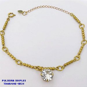 PULSEIRA NO BRUTO PRONTO PARA O BANHO(CX.127) - PULSEIRA SIMPLES E DELICADA 100% LATÃO - PESO TOTAL 3.9GR - BRU29037