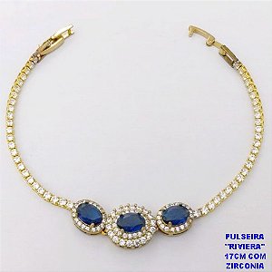PULSEIRA NO BRUTO PRONTO PARA O BANHO(CX181)- PULSEIRA RIVIERA DE 17CM - PESO TOTAL 5.9GR - BRU29115