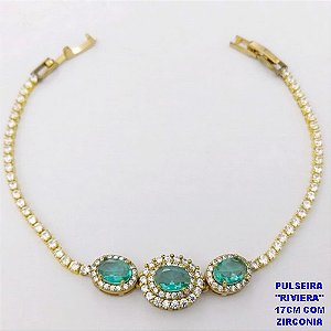 PULSEIRA NO BRUTO PRONTO PARA O BANHO(CX181)- PULSEIRA RIVIERA DE 17CM - PESO TOTAL 5.9GR - BRU29116