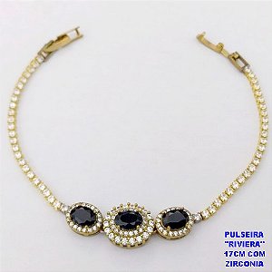 PULSEIRA NO BRUTO PRONTO PARA O BANHO(CX181)- PULSEIRA RIVIERA DE 17CM - PESO TOTAL 5.9GR - BRU29117