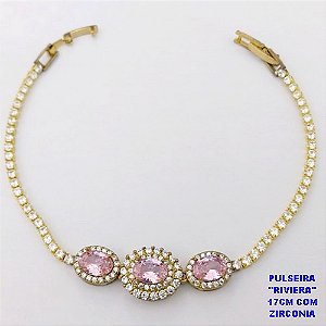 PULSEIRA NO BRUTO PRONTO PARA O BANHO(CX181)- PULSEIRA RIVIERA DE 17CM - PESO TOTAL 5.9GR - BRU29118