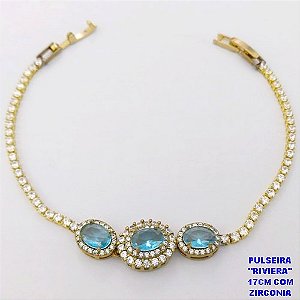 PULSEIRA NO BRUTO PRONTO PARA O BANHO(CX181)- PULSEIRA RIVIERA DE 17CM - PESO TOTAL 5.9GR - BRU29119