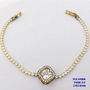 PULSEIRA NO BRUTO PRONTO PARA O BANHO(CX118)- PULSEIRA RIVIERA DE 18CM(CONECTOR CRAVEJADO 12MM - PESO TOTAL 5.3GR - BRU29193