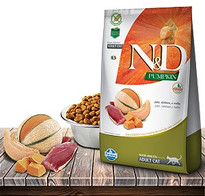 Ração Seca Farmina N&D Pumpkin Feline Pato & Melão para Gatos Adultos - 400 Gr