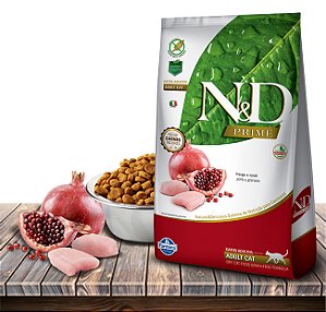 Ração Seca Farmina N&D Prime Feline Frango & Romã para Gatos Adultos - 7,5Kg