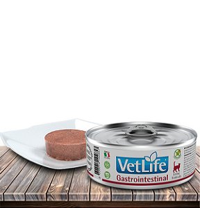 Ração Úmida Farmina Vet Life Natural Feline Wet Gastro-Intestinal para Gatos Adultos com dificuldades digestória - 85Gr