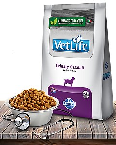 Ração Seca Farmina Vet Life Natural Urinary Ossalati para Cães Adultos com Cálculos Urinários - 2Kg