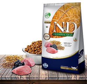 Ração Seca Farmina N&D Ancestral Feline Cordeiro & Blue para Gatos Adultos -  7,5Kg