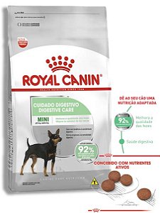 Ração Royal Canin Mini Adult Digestive Care para Cães Adultos de Raças Pequenas com Propensão à Sensibilidade Digestiva - 7,5Kg