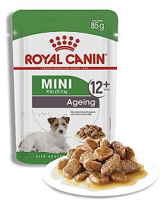 Ração Royal Canin Mini Ageing +12 Wet para Cães Idosos com mais de 12 anos de Raças Mini - 85Gr
