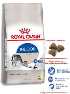 Ração Royal Canin Indoor para Gatos Adultos de Interior que Tendem a Fazer Menos Exercício - 1,5Kg