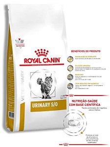 Ração Royal Canin Veterinary Urinary S/O para Gatos Adultos com Doenças do Trato Urinário - 1,5kg