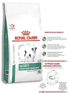 Ração Royal Canin Veterinary Nutrition Satiety para Cães de Raças Pequenas com Tendências ao Excesso de Peso - 1,5kg