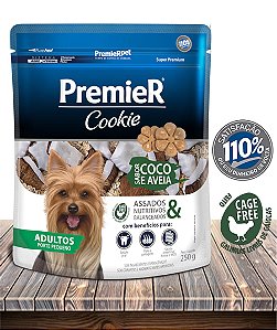 Biscoito PremieRPet Premier Cookie Coco e Aveia para Cães Adultos de Pequeno Porte - 250Gr