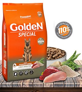 Ração Seca PremieRPet Golden Special Frango e Carne para Cães Adultos - 20kg