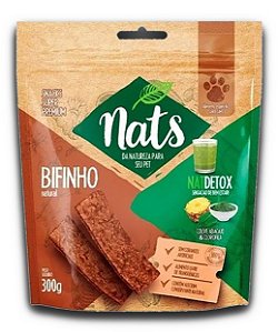Nats Bifinho Natural Natdetox Couve, Abacaxi e Clorofila para Cães Adultos que Auxilia no Aquilíbrio Digestivo - 300Gr