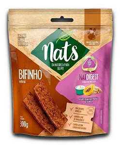 Nats Bifinho Natural Natdigest Iogurte Desnatado, Mamão e Granola para Cães Adultos Melhora Funcionamento do Trato Gastrointestinal - 300Gr