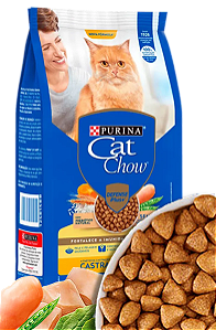 Ração Seca Nestlé Purina Cat Chow Adultos Defense Plus Frango para Gatos Adultos Castrados - 10,1Kg