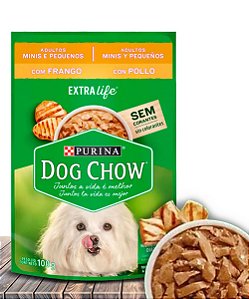 Ração Úmida Nestlé Purina Dog Chow Sachê Frango para Cães Adultos Raças Minis e Pequenas - 100Gr